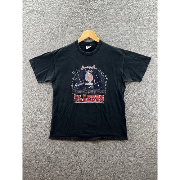 America’s Finest Portland Trailblazers Shooting Stars Black T-Shirt Size XL - Picture 5 of 8